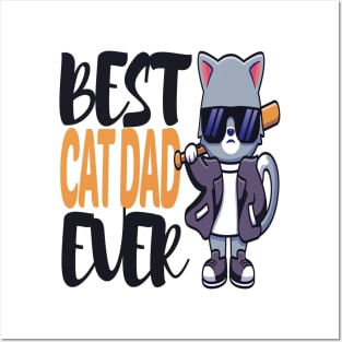 best cat dad ever Posters and Art